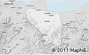 Silver Style 3D Map of Shaoxing Shi