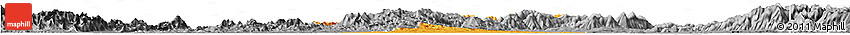 Political Horizon Map of Shaoxing Shi, desaturated