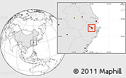 Blank Location Map of Shaoxing Shi, highlighted country