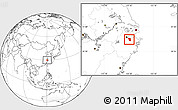 Blank Location Map of Shaoxing Shi