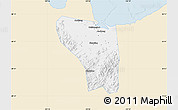 Classic Style Map of Shaoxing Shi, single color outside