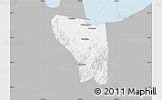Gray Map of Shaoxing Shi, single color outside