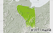 Physical Map of Shaoxing Shi, lighten, semi-desaturated