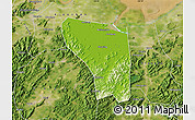Physical Map of Shaoxing Shi, satellite outside