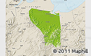 Physical Map of Shaoxing Shi, shaded relief outside