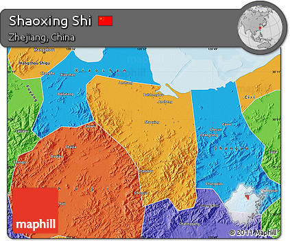 Political Map of Shaoxing Shi
