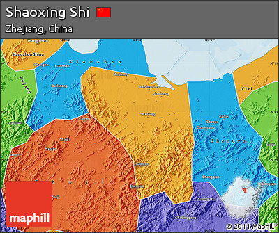 Political Map of Shaoxing Shi