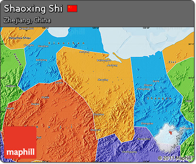 Political Map of Shaoxing Shi