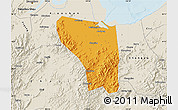 Political Map of Shaoxing Shi, shaded relief outside