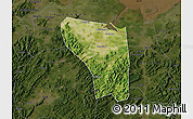 Satellite Map of Shaoxing Shi, darken