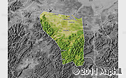 Satellite Map of Shaoxing Shi, desaturated