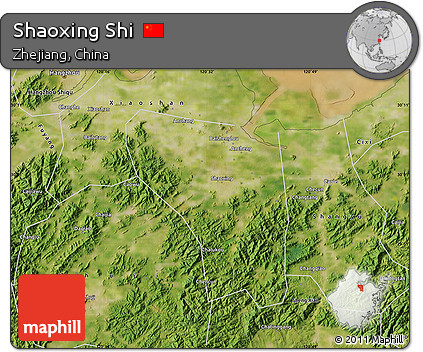 Satellite Map of Shaoxing Shi