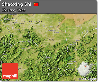 Satellite Map of Shaoxing Shi