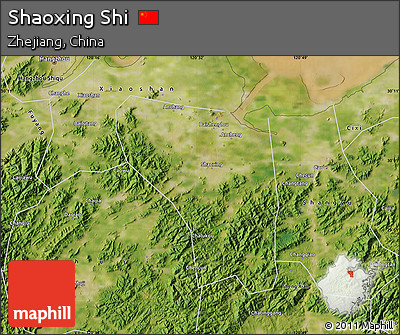 Satellite Map of Shaoxing Shi