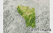 Satellite Map of Shaoxing Shi, lighten, semi-desaturated