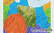 Satellite Map of Shaoxing Shi, political outside
