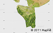 Satellite Map of Shaoxing Shi, single color outside