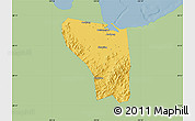 Savanna Style Map of Shaoxing Shi, single color outside