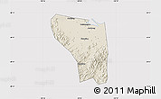 Shaded Relief Map of Shaoxing Shi, cropped outside