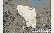 Shaded Relief Map of Shaoxing Shi, darken