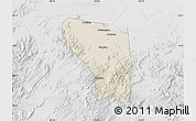 Shaded Relief Map of Shaoxing Shi, lighten, desaturated