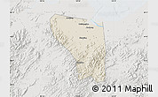 Shaded Relief Map of Shaoxing Shi, lighten, semi-desaturated