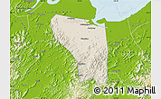Shaded Relief Map of Shaoxing Shi, physical outside