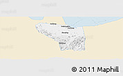 Classic Style Panoramic Map of Shaoxing Shi, single color outside