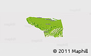 Physical Panoramic Map of Shaoxing Shi, cropped outside
