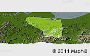Physical Panoramic Map of Shaoxing Shi, darken