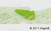 Physical Panoramic Map of Shaoxing Shi, lighten