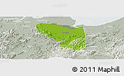 Physical Panoramic Map of Shaoxing Shi, lighten, semi-desaturated