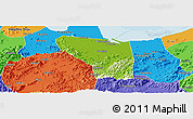 Physical Panoramic Map of Shaoxing Shi, political outside