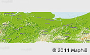 Physical Panoramic Map of Shaoxing Shi