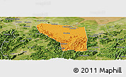 Political Panoramic Map of Shaoxing Shi, satellite outside
