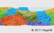 Satellite Panoramic Map of Shaoxing Shi, political outside