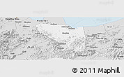 Silver Style Panoramic Map of Shaoxing Shi
