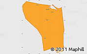 Political Simple Map of Shaoxing Shi, cropped outside