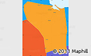 Political Simple Map of Shaoxing Shi
