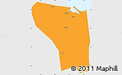 Political Simple Map of Shaoxing Shi, single color outside