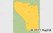 Savanna Style Simple Map of Shaoxing Shi, cropped outside
