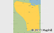 Savanna Style Simple Map of Shaoxing Shi