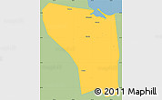 Savanna Style Simple Map of Shaoxing Shi, single color outside