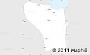 Silver Style Simple Map of Shaoxing Shi