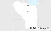 Silver Style Simple Map of Shaoxing Shi, single color outside