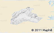 Classic Style 3D Map of Tiantai, single color outside
