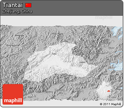 Gray 3D Map of Tiantai