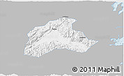 Gray 3D Map of Tiantai, single color outside