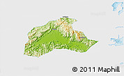 Physical 3D Map of Tiantai, single color outside