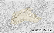 Shaded Relief 3D Map of Tiantai, lighten, desaturated